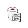 Rolled paper toilet paper drip enamel brooch