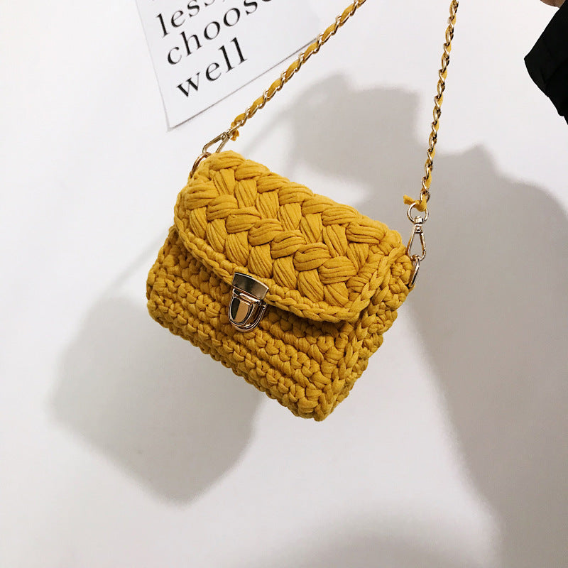 Hand-woven bag diy material bag