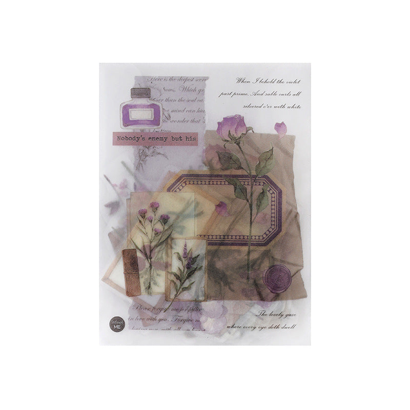 Four Seasons Series Plant Flower Journal Material Stickers
