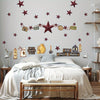 1pc Country Style Wall Decal, Country Stars Berries Live Love Laugh Wall Sticker, Vintage Western Country Home Farmhouse Wall Decor Sticker, Rustic Decor For Living Room Bedroom