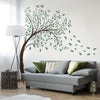 Large Tree Green Leaf Wall Stickers - Set of 4 | Removable Self-Adhesive Decals for Bedroom, Living Room, Porch & Home Decor | Creative & Stylish Wall Art