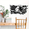 1PC Patriotic American Flag Eagle Metal Wall Decor - Homeowners, Outdoor Decorators, Patriotic Enthusiasts - No, Metal, Wall mount, Use Without Electricity - Suitable for Independence Day, Christmas, Halloween