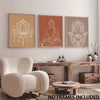 3pcs Yoga & Meditation Canvas Wall Art Set, 12"x16" Unframed Buddhist Prints - Perfect for Home Decor & Gifts