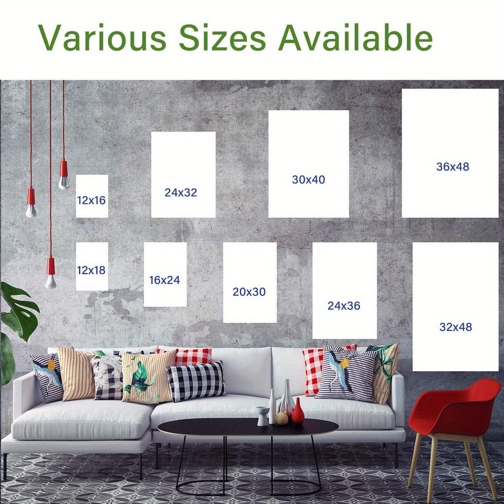 1pc Wooden Framed Canvas Poster, Colorful Tree Of Life Painting, Canvas Wall Art, Artwork Wall Painting For Gift, Bedroom, Office, Living Room, Cafe, Bar, Wall Decor, Home And Dormitory Decoration, Ready To Hang Wooden Frame - Thickness 1.5inch