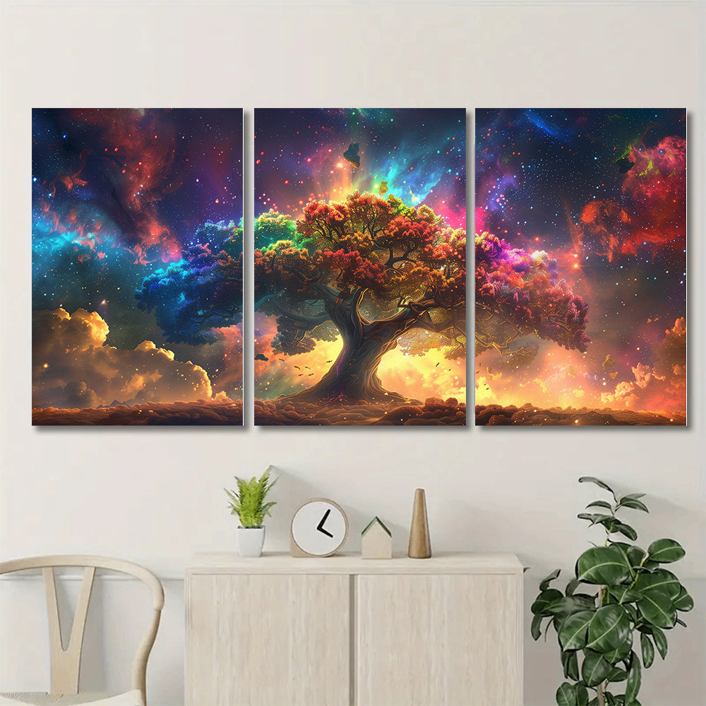 Majestic Tree of Life Canvas Painting: Unframed, 16x24inch, Art and Crafts - Living Room Bedroom Decor