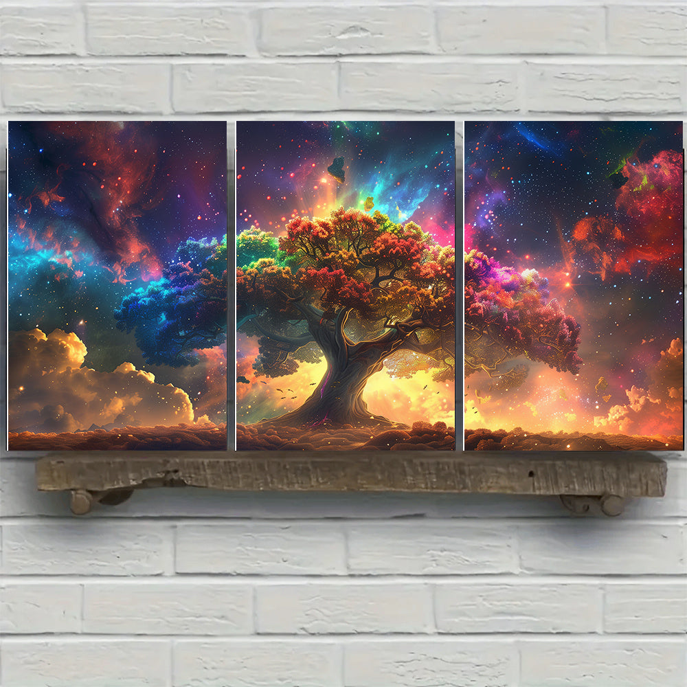 Majestic Tree of Life Canvas Painting: Unframed, 16x24inch, Art and Crafts - Living Room Bedroom Decor