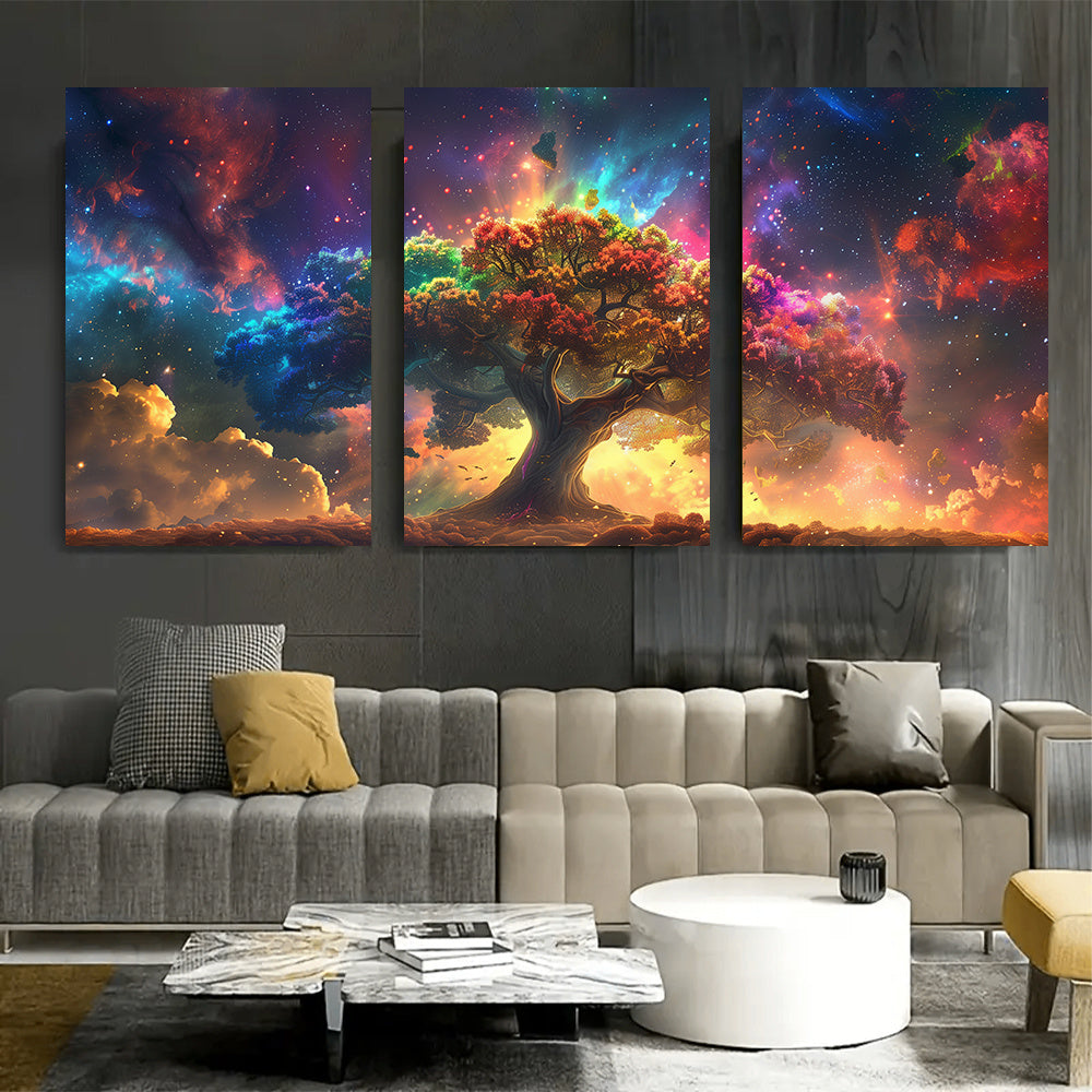 Majestic Tree of Life Canvas Painting: Unframed, 16x24inch, Art and Crafts - Living Room Bedroom Decor