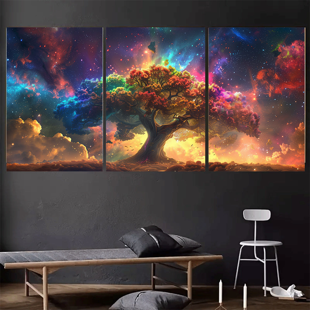 Majestic Tree of Life Canvas Painting: Unframed, 16x24inch, Art and Crafts - Living Room Bedroom Decor