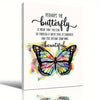 1Pc Inspired Butterfly Canvas Poster, Wooden Frame, Tranquil Space Art Spring Decorative Painting and Printing Canvas, High Quality Canvas Suitable for Multi-Functional Space, Perfect Choice for Living Room, Bedroom, Dining Room, Dormitory Wall,