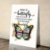 1Pc Inspired Butterfly Canvas Poster, Wooden Frame, Tranquil Space Art Spring Decorative Painting and Printing Canvas, High Quality Canvas Suitable for Multi-Functional Space, Perfect Choice for Living Room, Bedroom, Dining Room, Dormitory Wall,