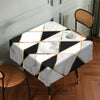 1pc Square Polyester Tablecloth - Machine Woven, Geometric Triangle Splicing Print, Ideal for Home, Terrace, BBQ & Kitchen Decor