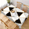 1pc Square Polyester Tablecloth - Machine Woven, Geometric Triangle Splicing Print, Ideal for Home, Terrace, BBQ & Kitchen Decor