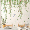 2pcs Plant Flower Bird Vine Wall Stickers Living Room Bedroom Home Decoration Wall Stickers Self-adhesive