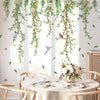 2pcs Plant Flower Bird Vine Wall Stickers Living Room Bedroom Home Decoration Wall Stickers Self-adhesive