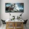 1pc Framed Large Wall Decor, Tiger Wall Decor Animals Canvas Wall Art, Tiger Wall Picture Prints Poster Painting, Tiger Artwork for Wall Bedroom Living Room Home Decorations Office Wall Decor, Halloween Gifts