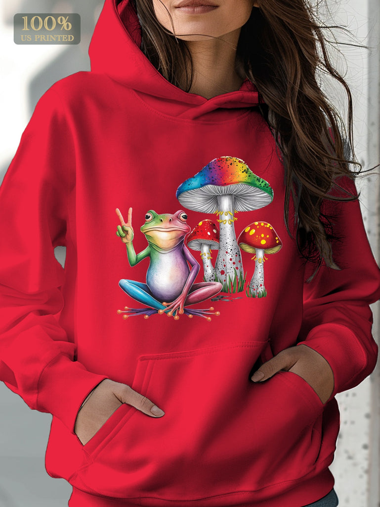 mushrooms Frog women's hoodie