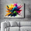 1pc40x60cm/ 16*24in Wooden Framed Colorful Smoke Shock Poster, Modern Art Style, Wall Art, Home Decoration, Corridor, Living Room, Bedroom Wall Decoration