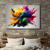 1pc40x60cm/ 16*24in Wooden Framed Colorful Smoke Shock Poster, Modern Art Style, Wall Art, Home Decoration, Corridor, Living Room, Bedroom Wall Decoration