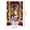 Festive Christmas Deer Print Tablecloth - Modern and Elegant for Your Dining Table