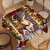 Festive Christmas Deer Print Tablecloth - Modern and Elegant for Your Dining Table