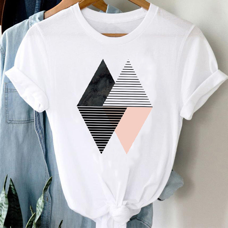 Women's Student Loose Plus Size Clothing Korean Style Versatile Top