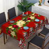 Christmas Holiday Tablecloth - 1pc Festive Print, Stain Resistant, Machine Washable, Polyester Knit Fabric, Rectangular Table Cover for Home, Kitchen, Restaurant, Cafe, Party, Wedding, Banquet, Gift