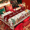 1pc Christmas Tablecloth, Rectangular Polyester, Winter Festive Santa Kitchen Dining Decor, Home & Outdoor Party, Banquet, Restaurant Use, Holiday Table Cover