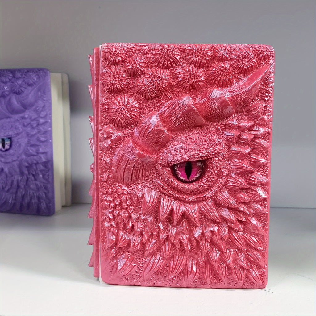 3D Dragon Eye Embossed Journal, Resin Engraving Notebook, Dnd Notebook For Dragon Lovers Blank Paper, Hardcover Travel Notepad For Writing, Sketchbook, Collection, Gift, Decoration