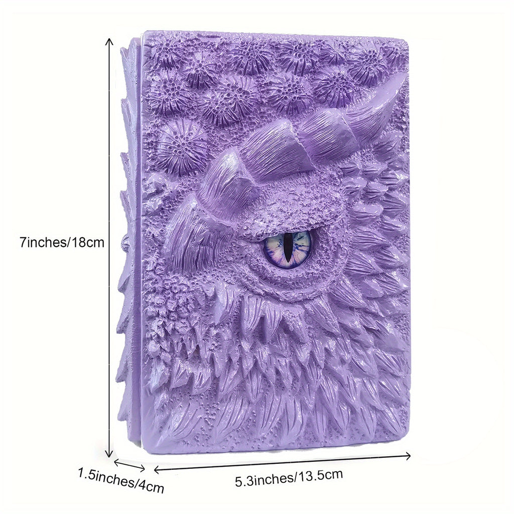 3D Dragon Eye Embossed Journal, Resin Engraving Notebook, Dnd Notebook For Dragon Lovers Blank Paper, Hardcover Travel Notepad For Writing, Sketchbook, Collection, Gift, Decoration