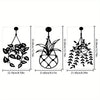 3pcs Metal Flower Wall Art Set - Large Vase Design for Kitchen & Living Room Decor, Perfect Thanksgiving & Christmas Gift