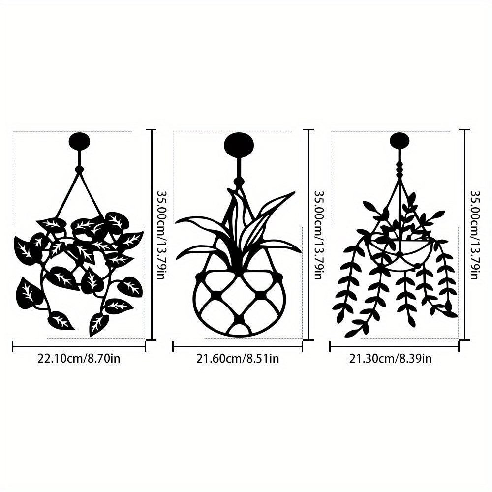 3pcs Metal Flower Wall Art Set - Large Vase Design for Kitchen & Living Room Decor, Perfect Thanksgiving & Christmas Gift