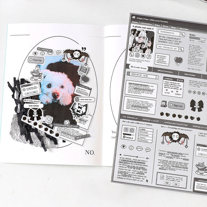 Cartoon Creative Journal Diy Decorative Material Stickers 6 Models