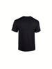 Retro Samurai Cat Print T-Shirt, 100% Cotton, Crew Neck, Slight Stretch, Geometric-Pattern Knit Fabric, Sports Style, Regular Fit, with Applique Detail, for Adults, All-Season Top