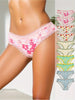 10-Pack Women'S Sexy Low-Rise Cotton Panties, Breathable Woven Underwear with Random Floral Prints, Comfortable Hipster Thongs for Autumn and Winter