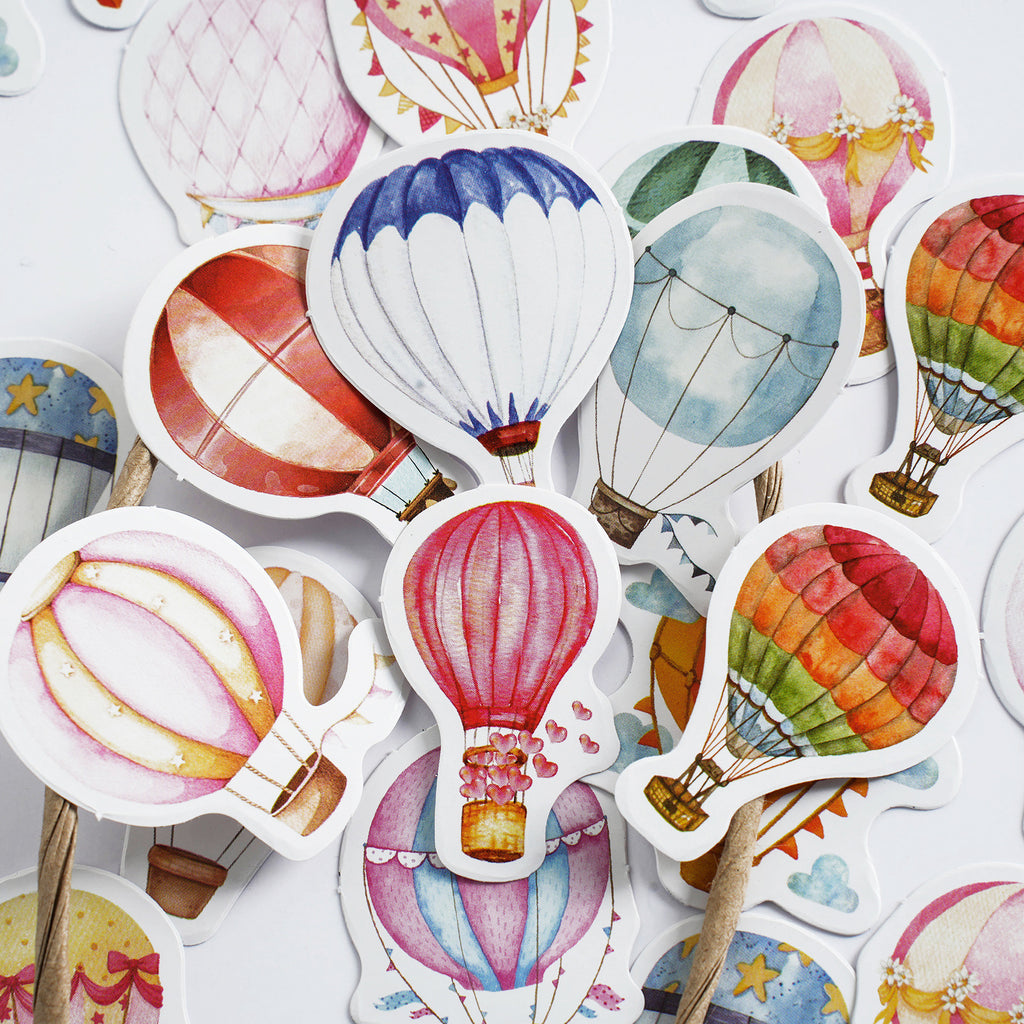 Hot Air Balloon Journal Decorative Source Material 46 Pieces