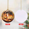 Acrylic Christmas Tree Hanging Ornament, 3D Santa Claus & Reindeer Snow Village Scene, Multipurpose Holiday Decoration for Home, Office, Car - Festive Keepsake Gift for Family and Friends