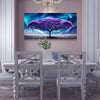 1pc Wooden Frame Canvas Wall Artistic Living Room Large Size Farmhouse Wall Decoration Bedroom Purple Tree Abstract Landscape Picture Artwork Canvas Print Office Decorations Ready to Hang Wooden Frame Shelf-Thickness 1.5 Inch