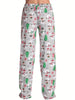 Womens Christmas Print Pajama Pants Elastic Waistband Casual Pull On Lounge Trousers