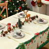 Christmas Tablecloth, Winter Holiday Snowman Green Christmas Trees Table Cloth, Waterproof Snowflake Tablecloth, Waterproof Christmas Table Cover for Party Kitchen Dining Room