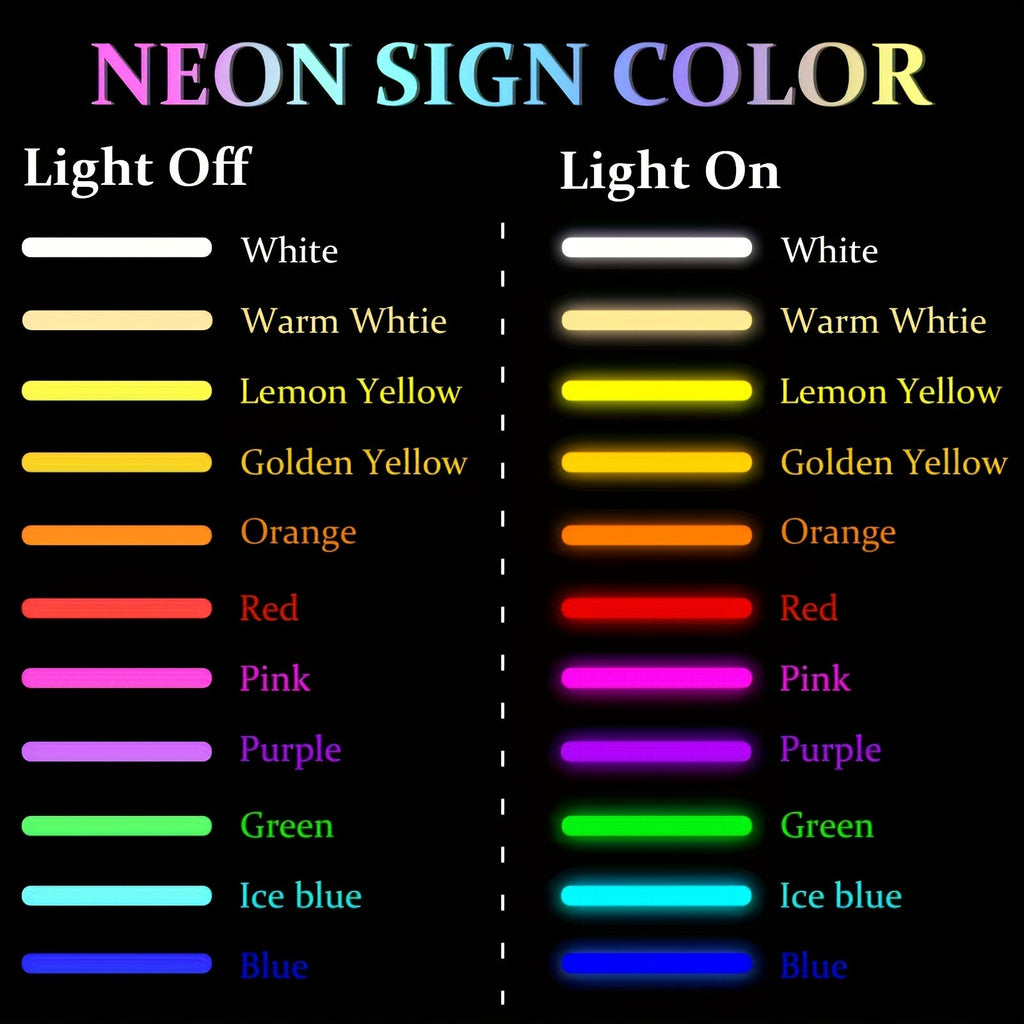 Custom Neon Sign Decor - Homeowners, Party Planners, Event Decorators, Gift Givers - Dimmable, Wall mount, Push Button Type, LED Lights, USB - Suitable for Bedroom, Party, Wedding