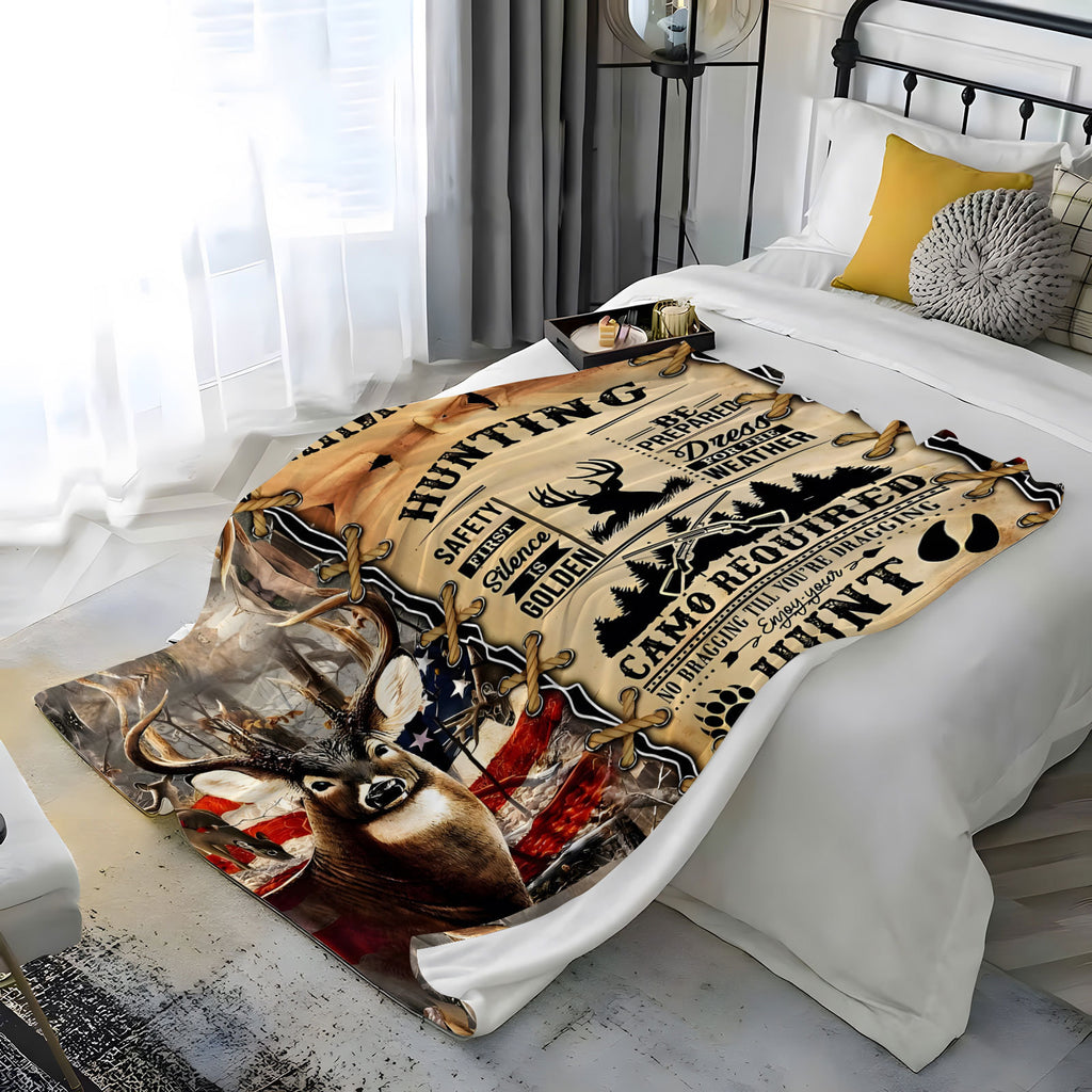 Printed Flannel Blanket Thick Double-layer Blanket Air Conditioning Blanket