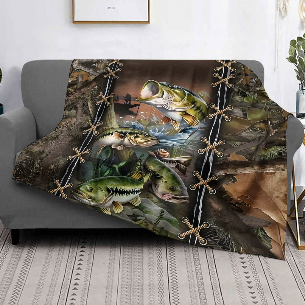 Printed Flannel Blanket Thick Double-layer Blanket Air Conditioning Blanket