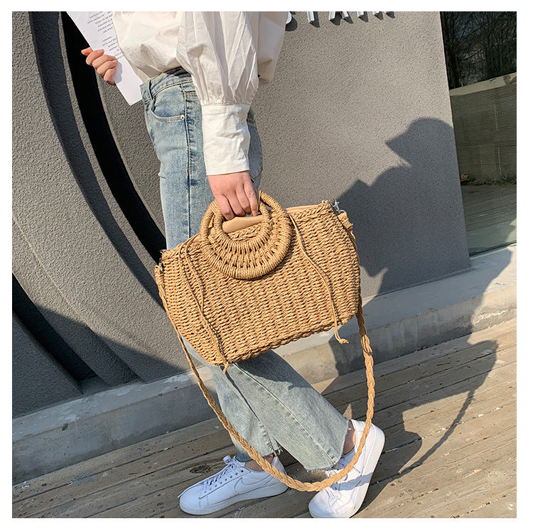 One Shoulder Crossbody Woven Bag