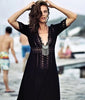 European and American foreign trade FP beach resort openwork lace stitching dress