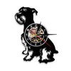 Dog vinyl record wall clock