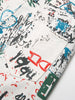 Men's Stylish Graffiti Print Jeans - Casual Cotton Denim, Machine Washable, Loose Fit for All Seasons