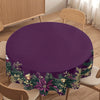 1pc, 60 Inch Round Tablecloth, Christmas Themed Polyester, Machine Woven, Durable Cover for Holiday Dining and Home Decor