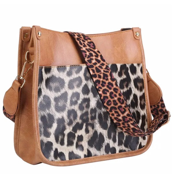 Women Fashion Leather Crossbody Bag Shoulder Bag Casual Handbag With Flexible Wearing Styles Adjustable Guitar Strap