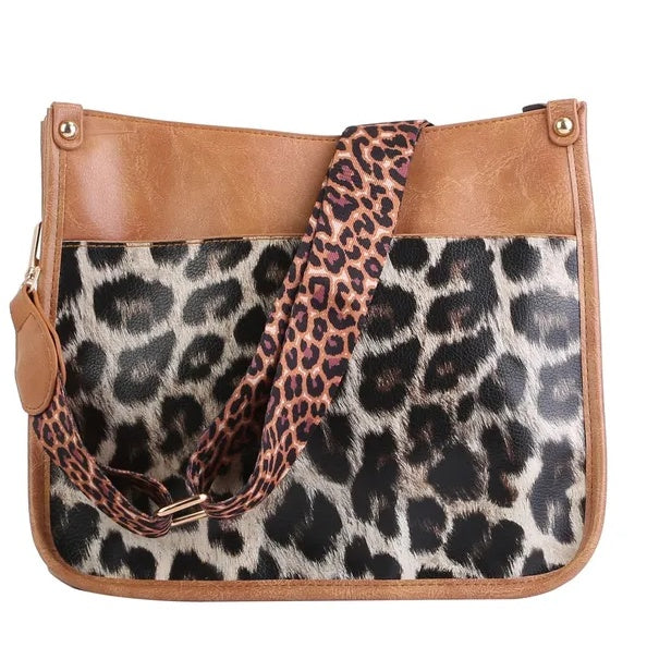 Women Fashion Leather Crossbody Bag Shoulder Bag Casual Handbag With Flexible Wearing Styles Adjustable Guitar Strap