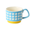Ins Ceramic Ear Printed Coffee Cups Can Be Stacked